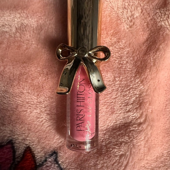 Paris Hilton Pink Lip Gloss with Gold Cap - Picture 1 of 2